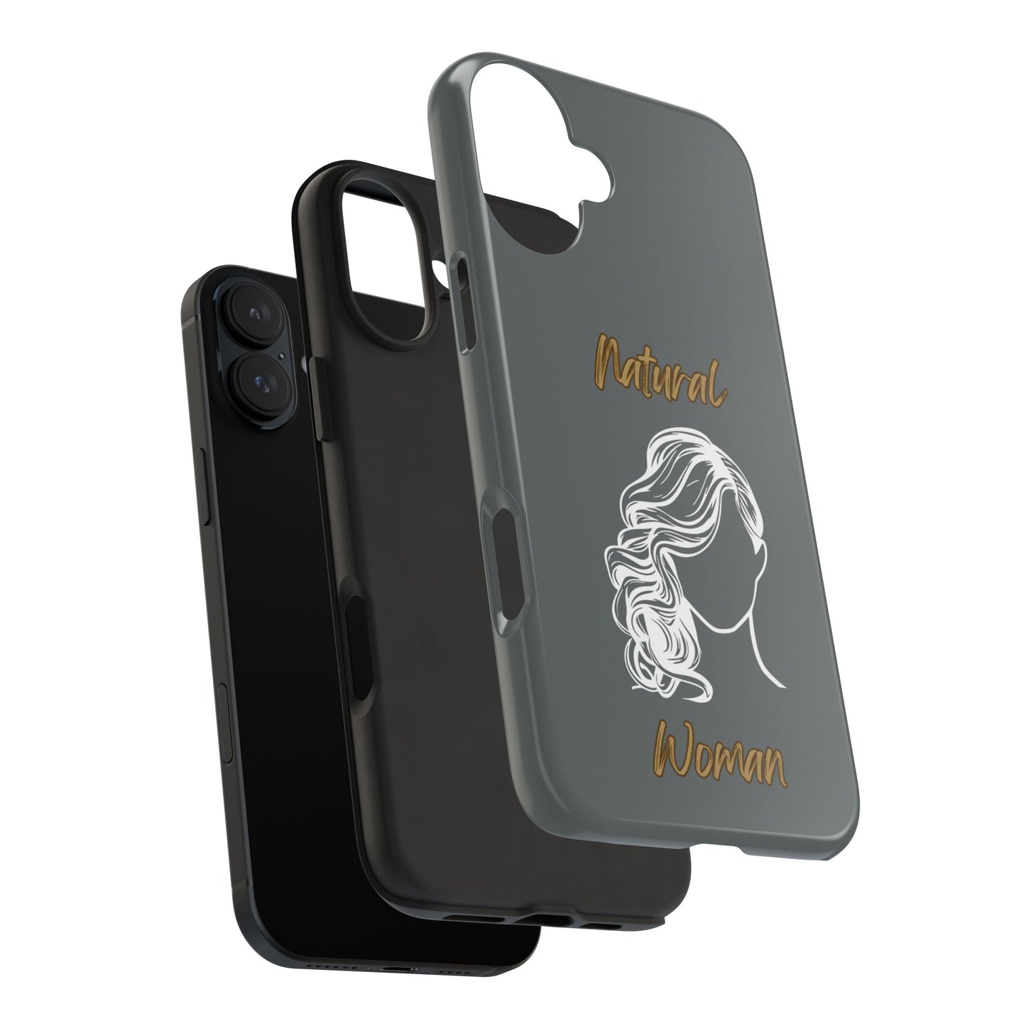 Natural Woman Long Curl (WL)Tough Phone Cases DARK GREY