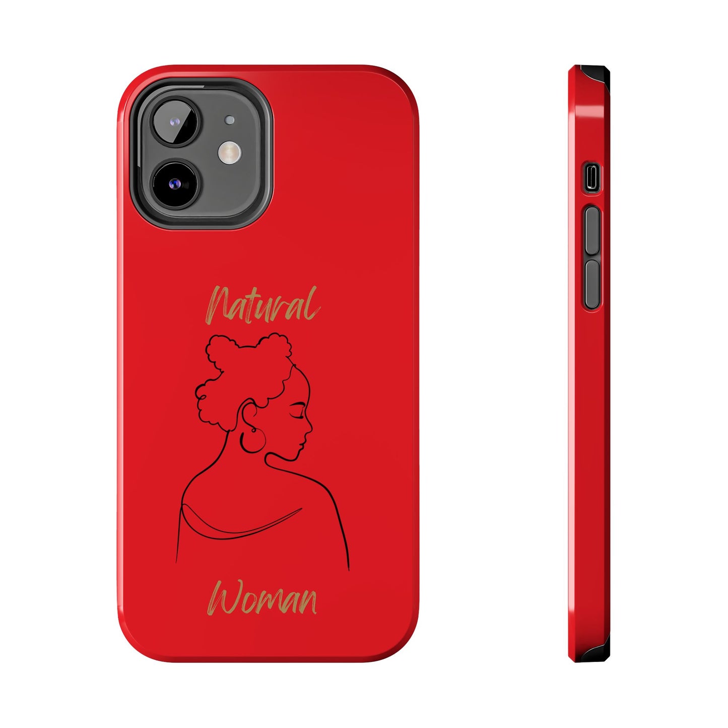 Natural Woman Twists (BL) Tough Phone Case RED