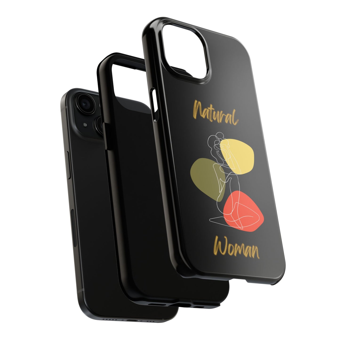 Natural Woman Colorful Pose (WL)Tough Phone Cases BLACK