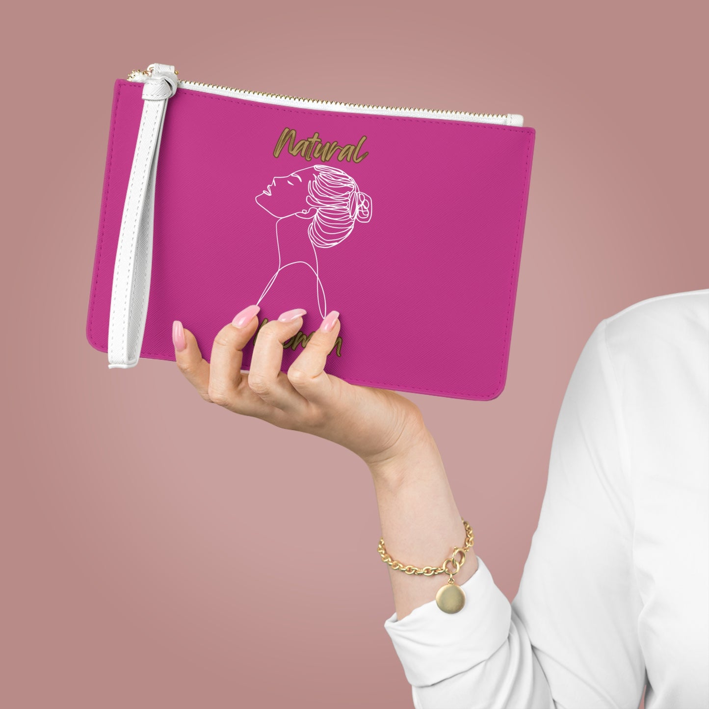 Natural Woman Wet Bun (WL) Clutch Bag PINK