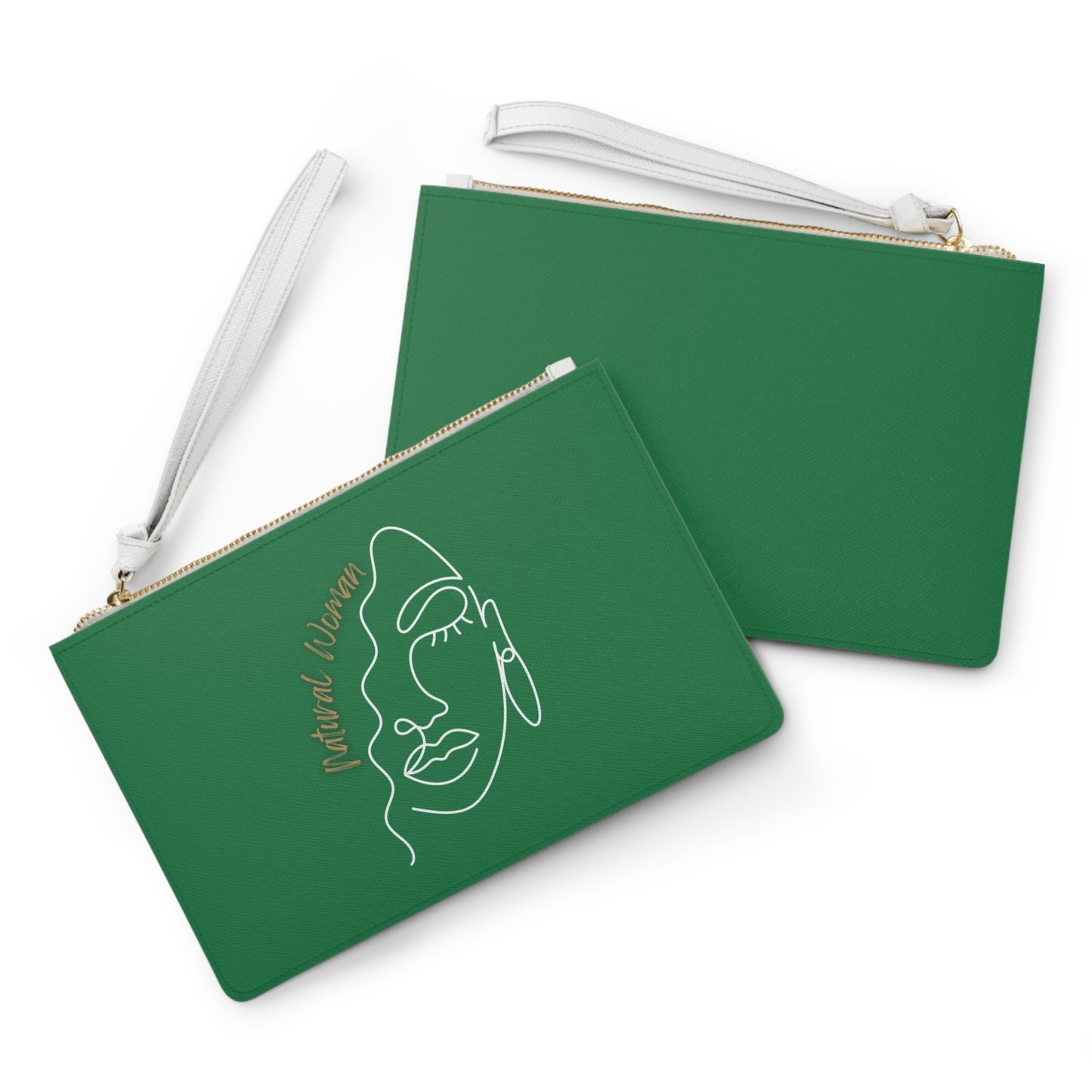 Natural Woman Half Face (WL) Clutch Bag DARK GREEN
