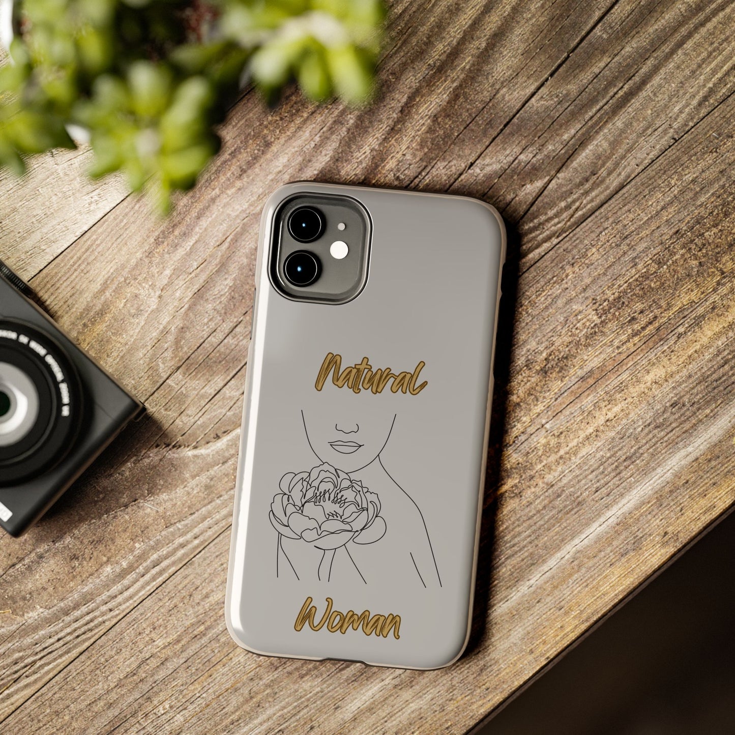 Natural Woman Kissed Flower (BL)Tough Phone Cases LIGHT GREY
