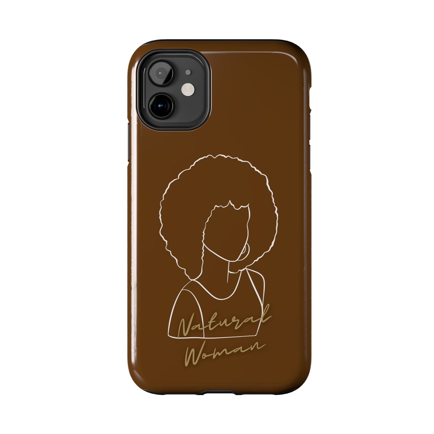 Natural Woman Afro (WL)Tough Phone Cases BROWN