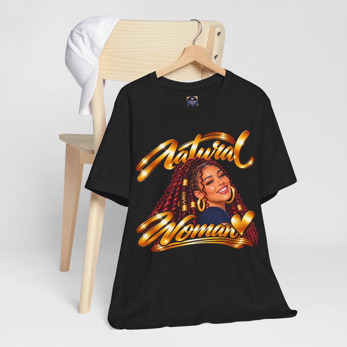 Natural Woman Twists Graphic Tee | Burgundy Twists | Women's Hair Identity T-Shirt