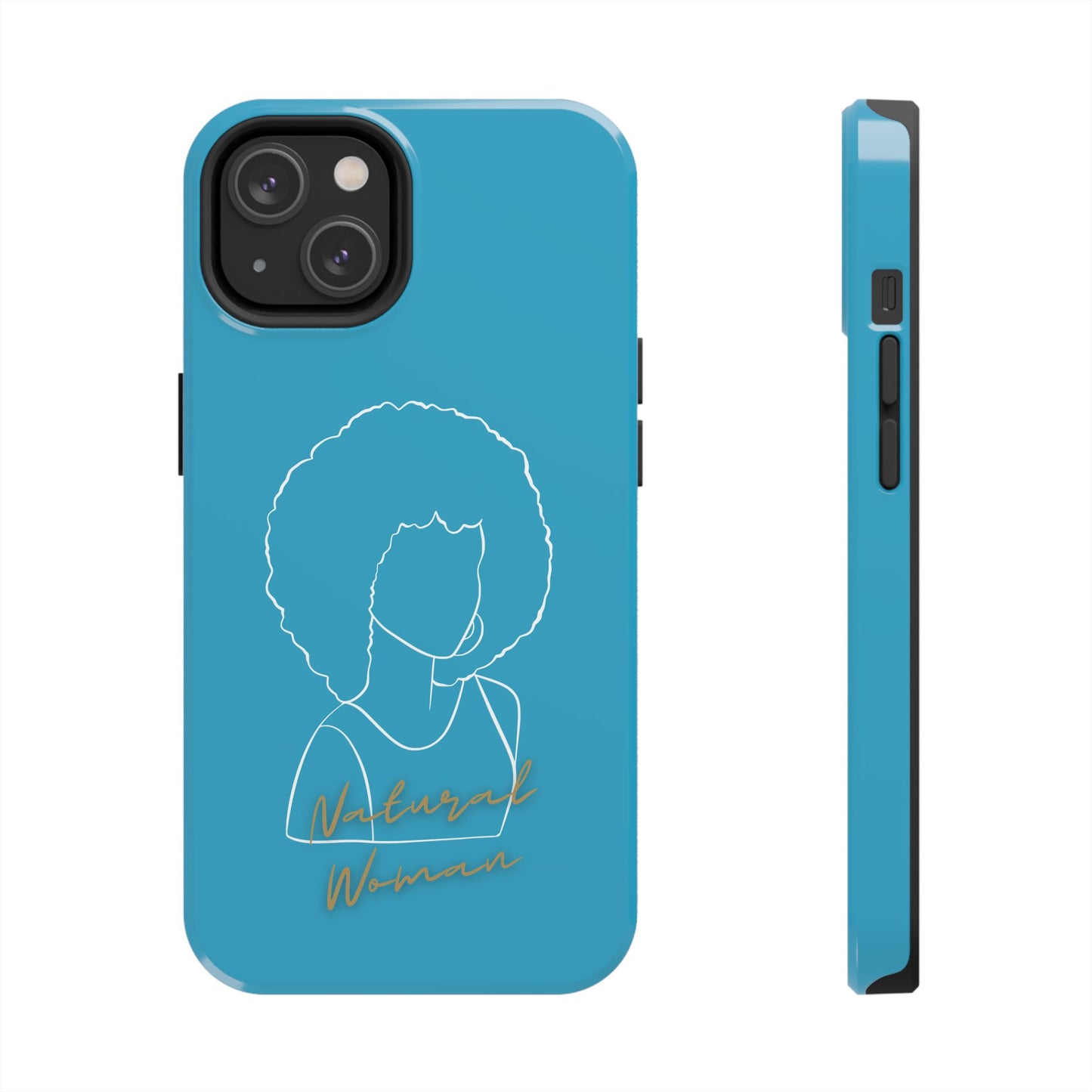 Natural Woman Afro (WL)Tough Phone Cases TURQUOISE