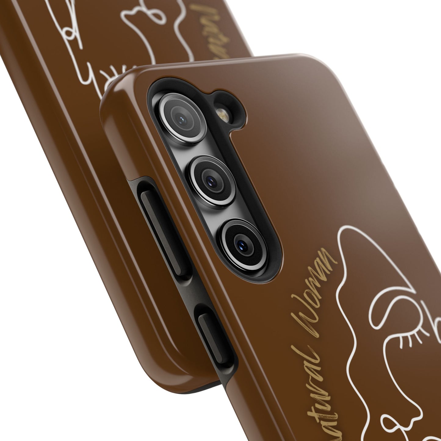 Natural Woman Half Face (WL)Tough Phone Case BROWN