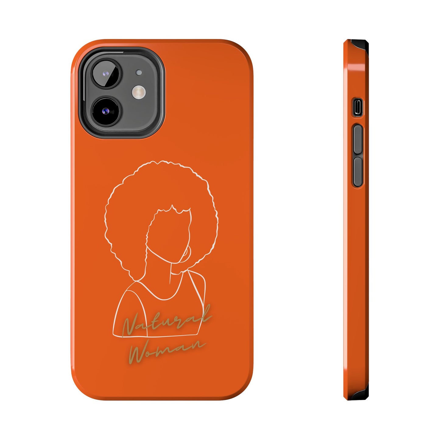 Natural Woman Afro (WL)Tough Phone Cases ORANGE