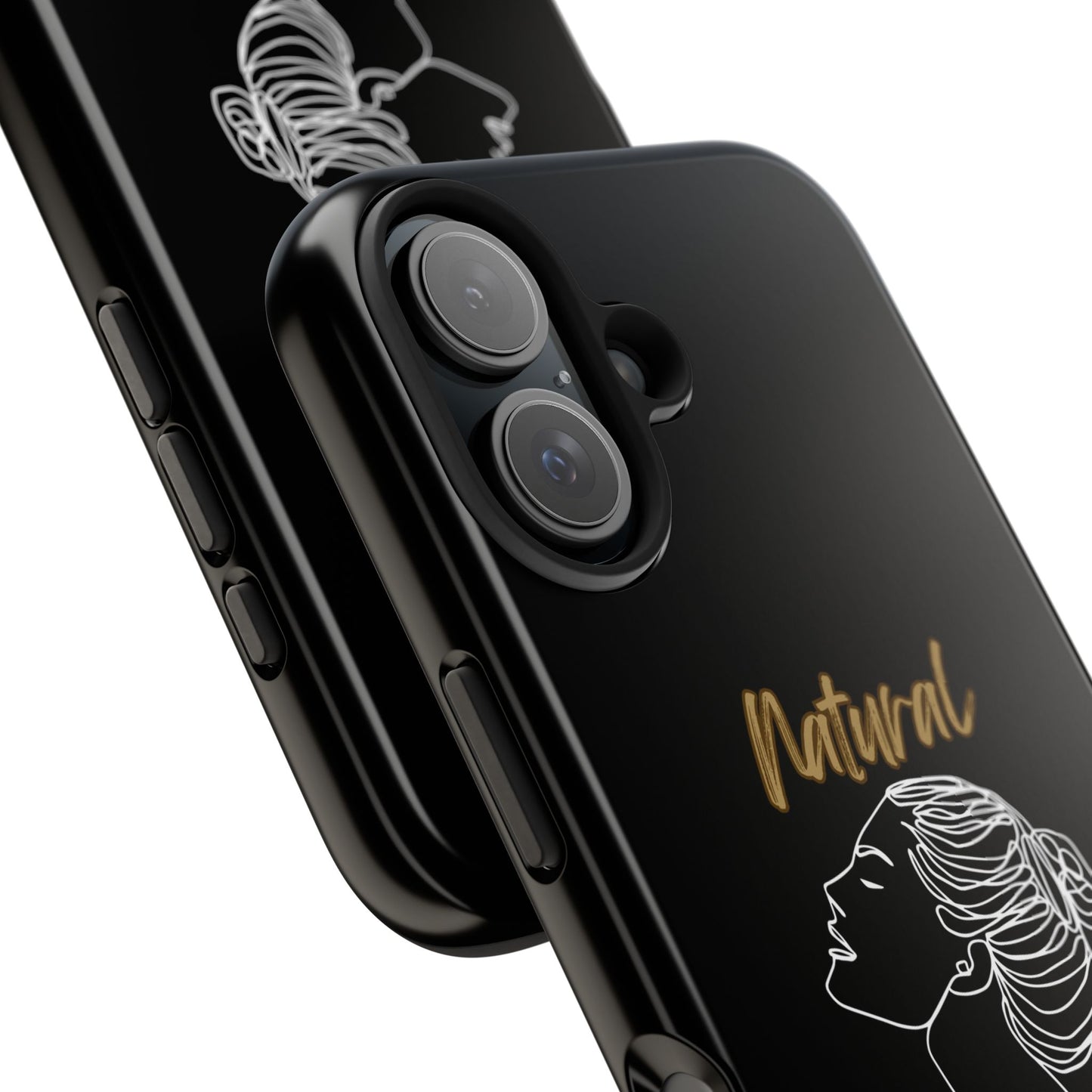 Natural Woman Wet Bun (WL) Tough Phone Cases BLACK