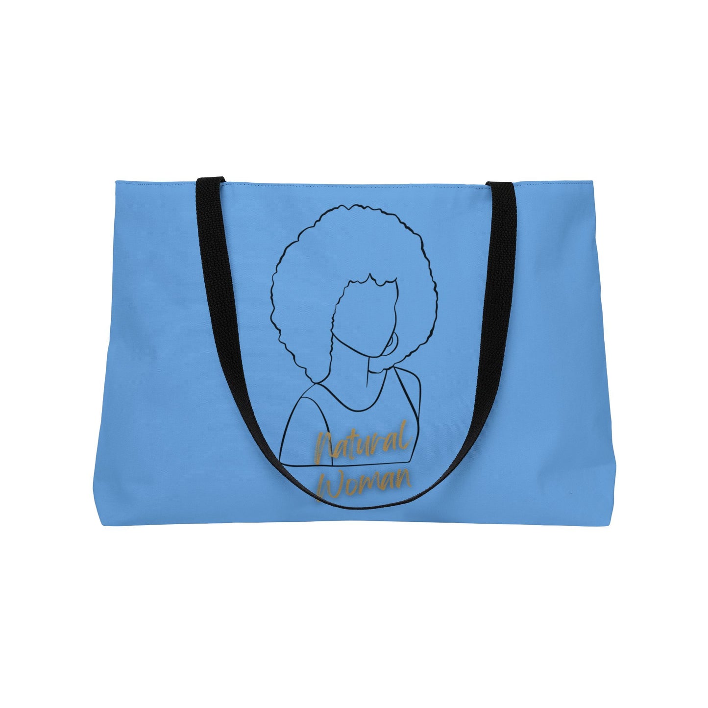 Natural Woman Afro (BL) Weekender Tote Bag LIGHT BLUE