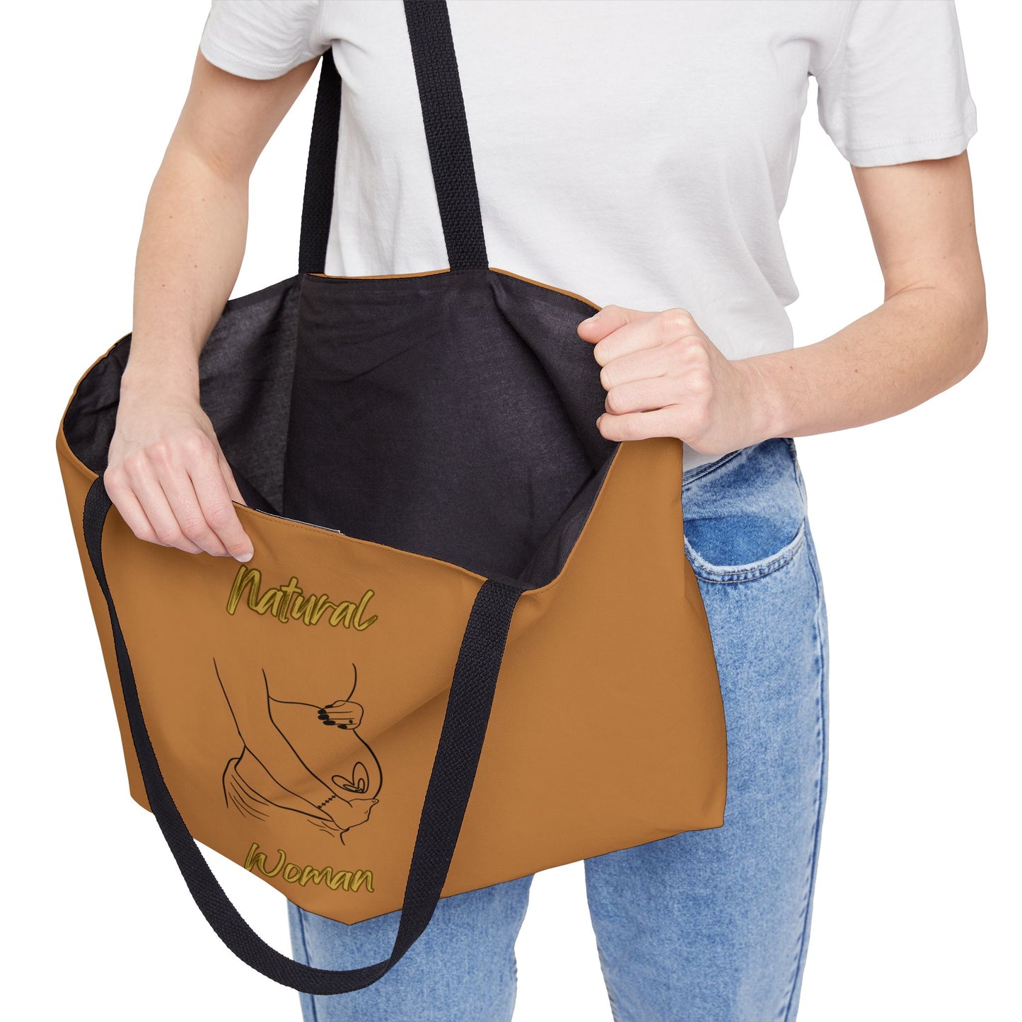 Natural Woman Loved In & Out (BL) Weekender Tote Bag LIGHT BROWN