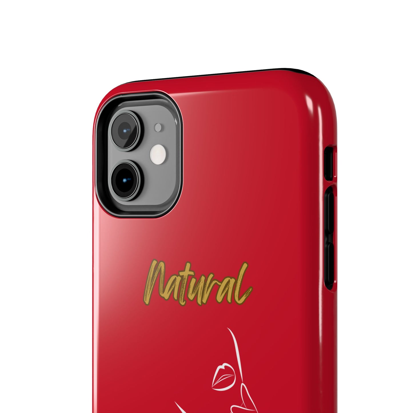 Natural Woman Chin Up (WL)Tough Phone Cases DARK RED