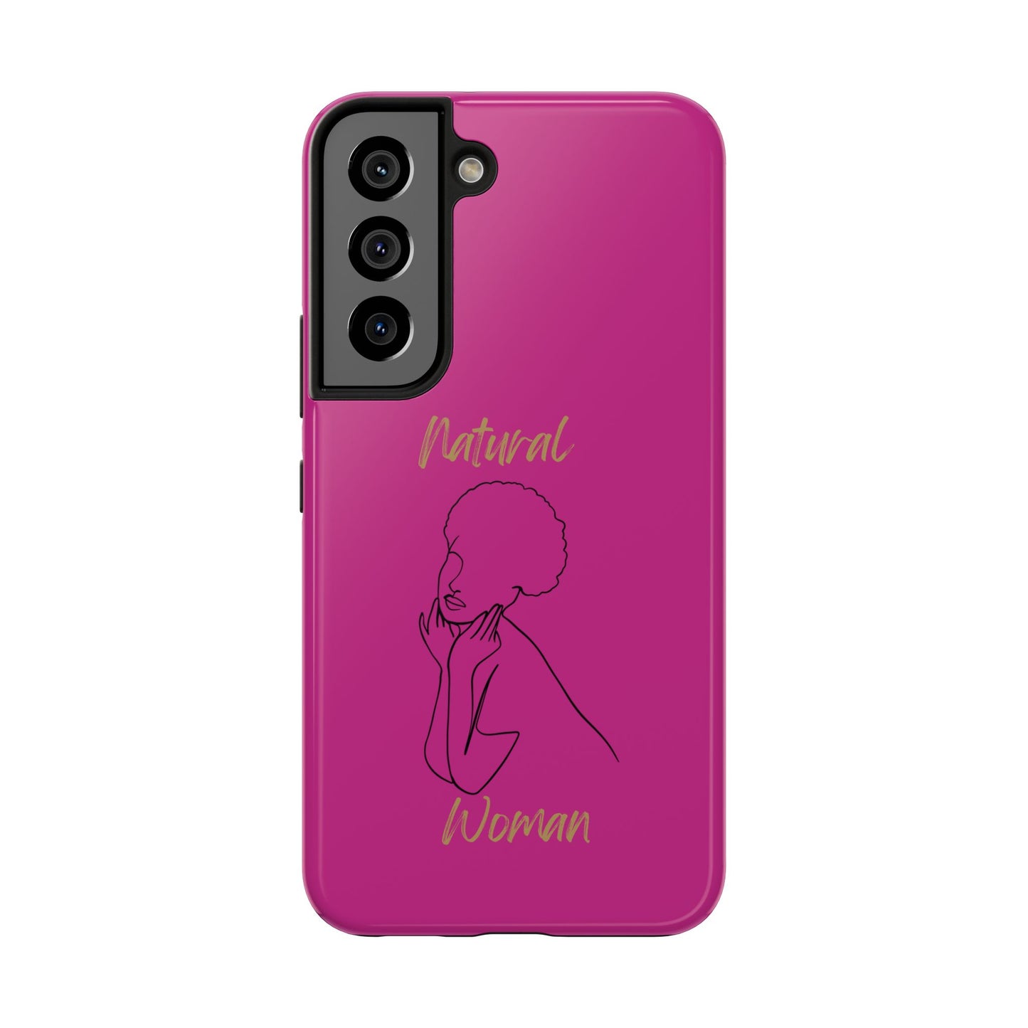 Natural Woman Cute Afro (BL)Tough Phone Cases PINK