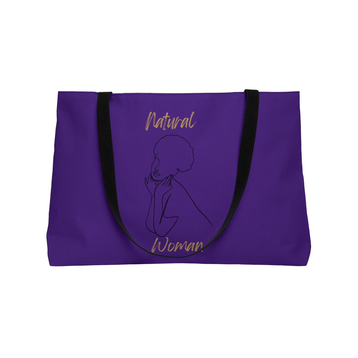 Natural Woman Cute Afro (BL) Weekender Tote Bag PURPLE