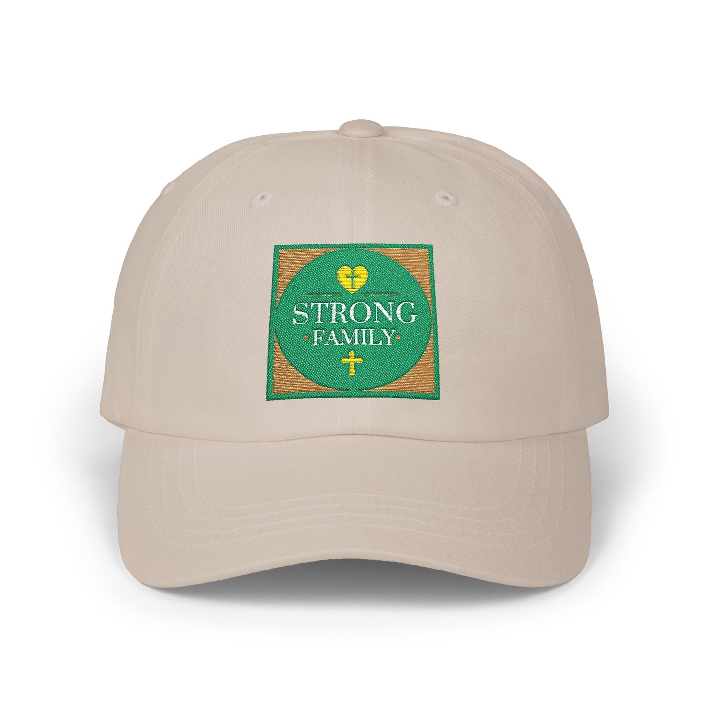 Strong Family Custom Casual Cap - SPRUCE GREEN LOGO