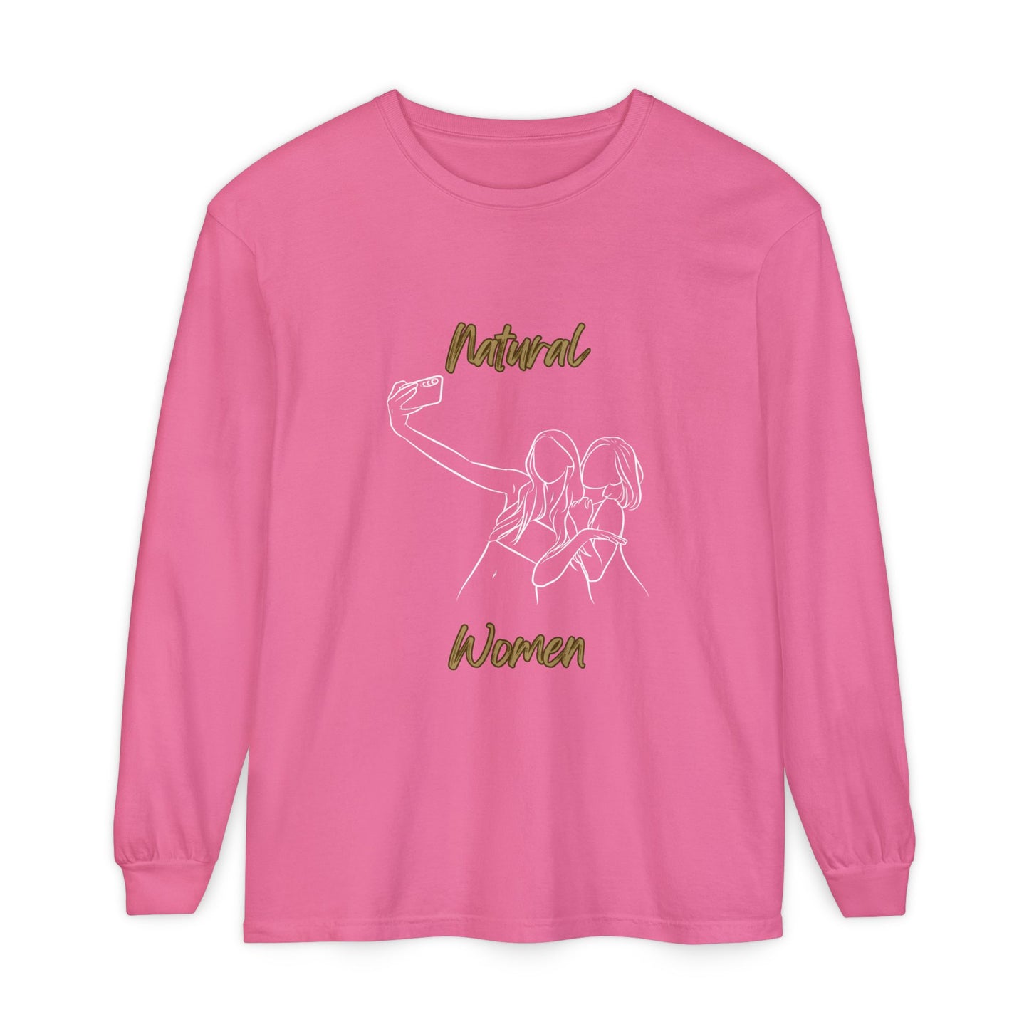Natural Women Friends Selfie (WL) Long Sleeve T-Shirt