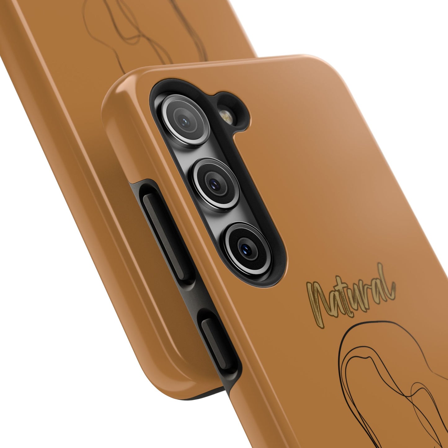 Natural Woman Hanging Hair (BL) Tough Phone Cases LIGHT BROWN