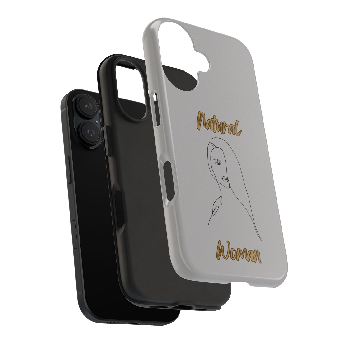 Natural Woman Covered Eye (BL)Tough Phone Cases LIGHT GREY