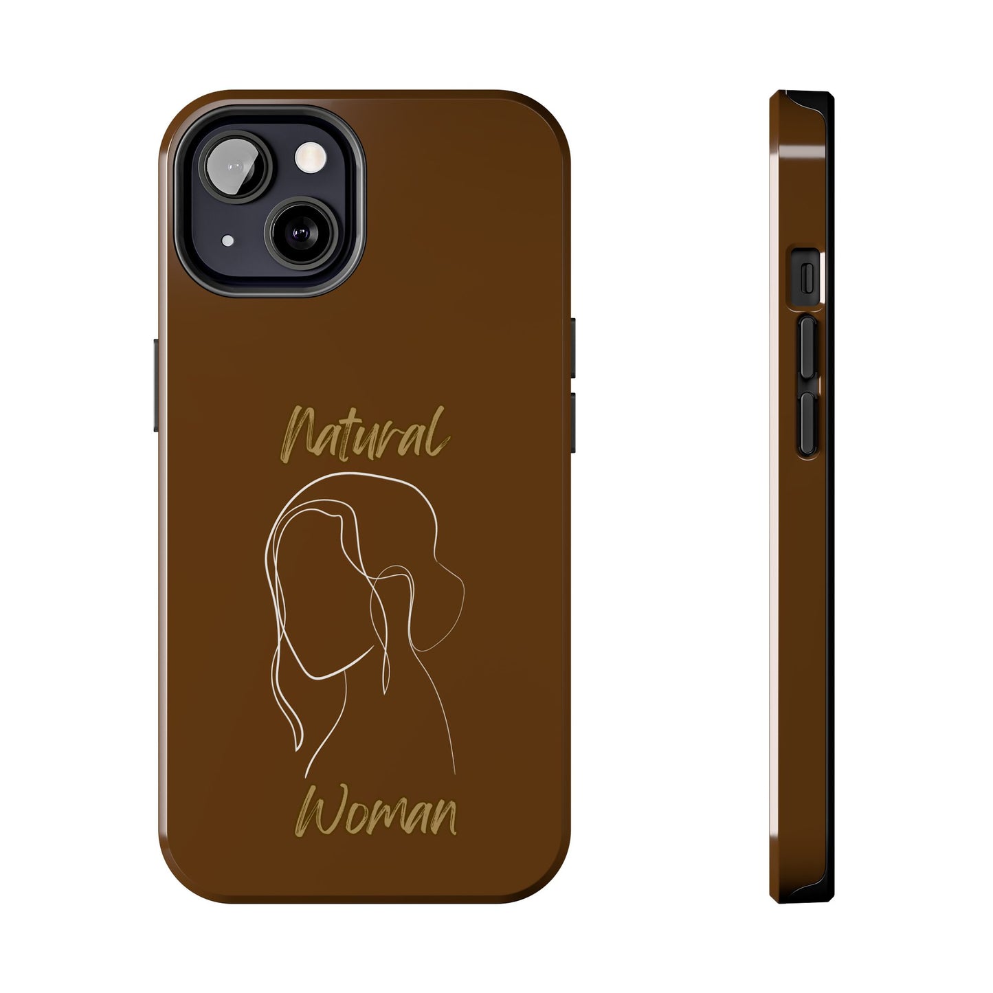 Natural Woman Hanging Hair (WL) Tough Phone Cases BROWN