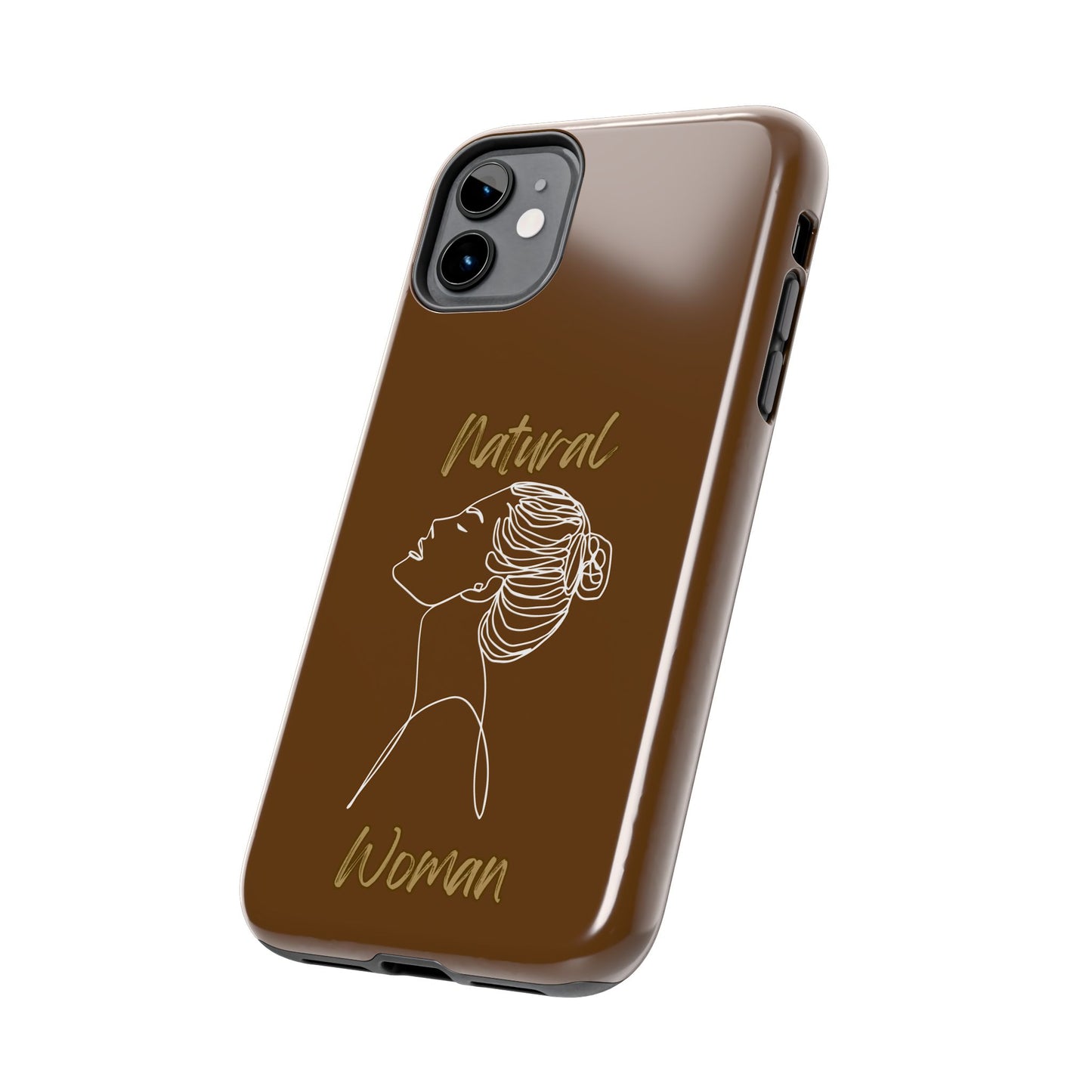 Natural Woman Wet Bun (WL) Tough Phone Cases BROWN