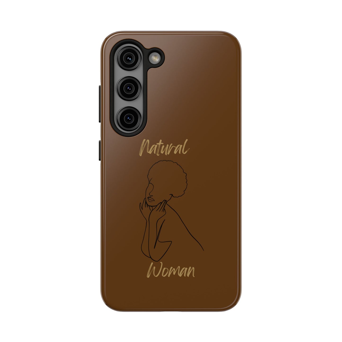 Natural Woman Cute Afro (BL)Tough Phone Cases BROWN