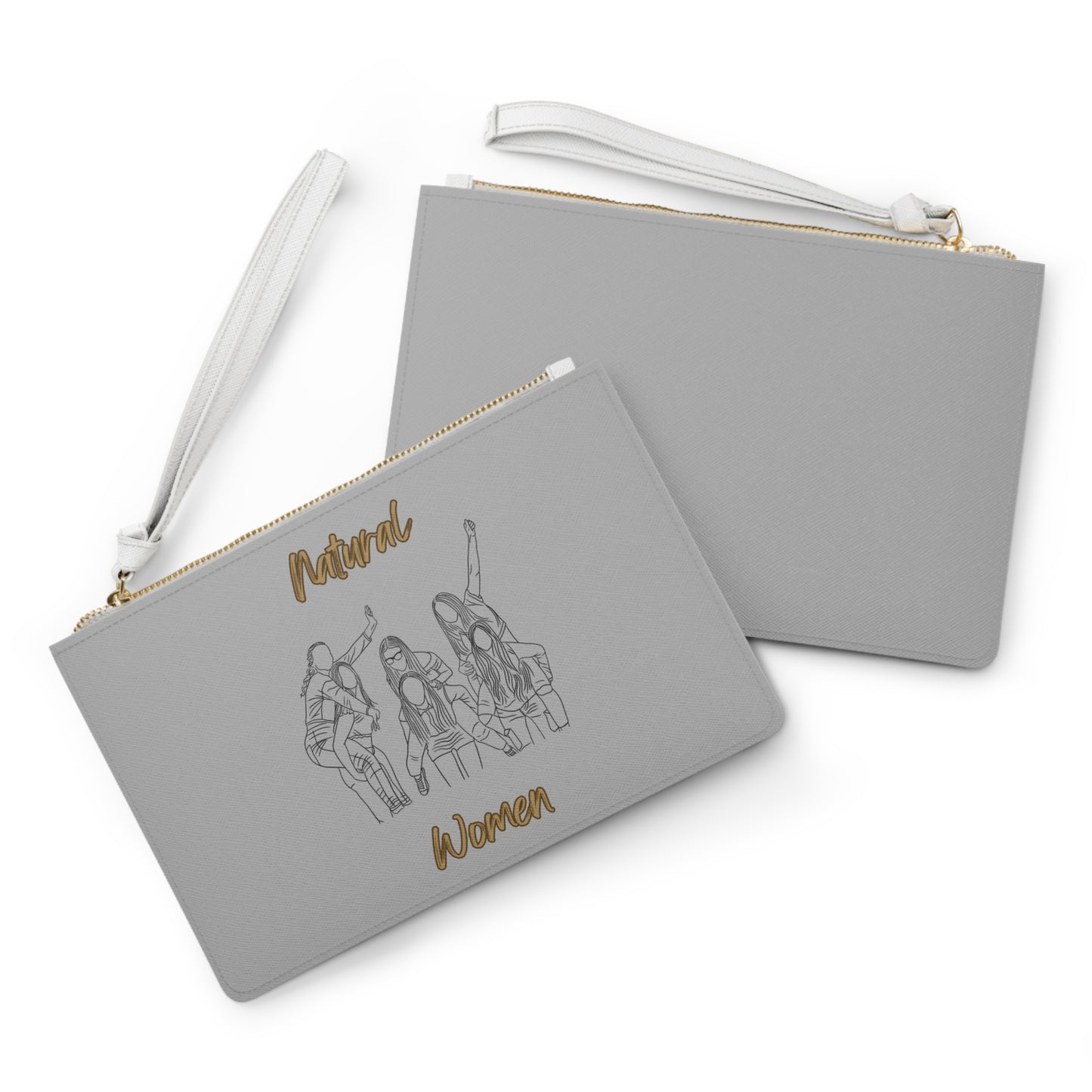 Natural Woman Piggy Back (BL) Clutch Bag LIGHT GREY