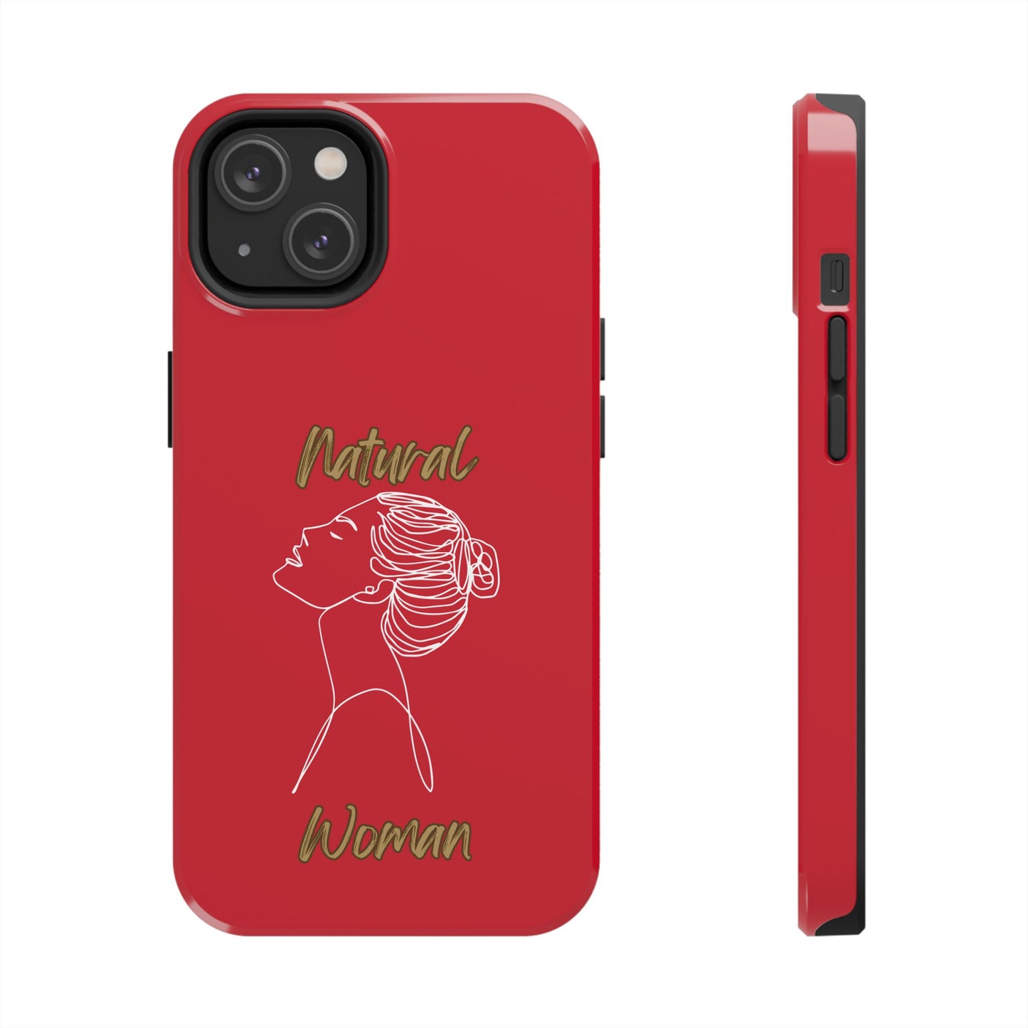 Natural Woman Wet Bun (WL) Tough Phone Cases DARK RED