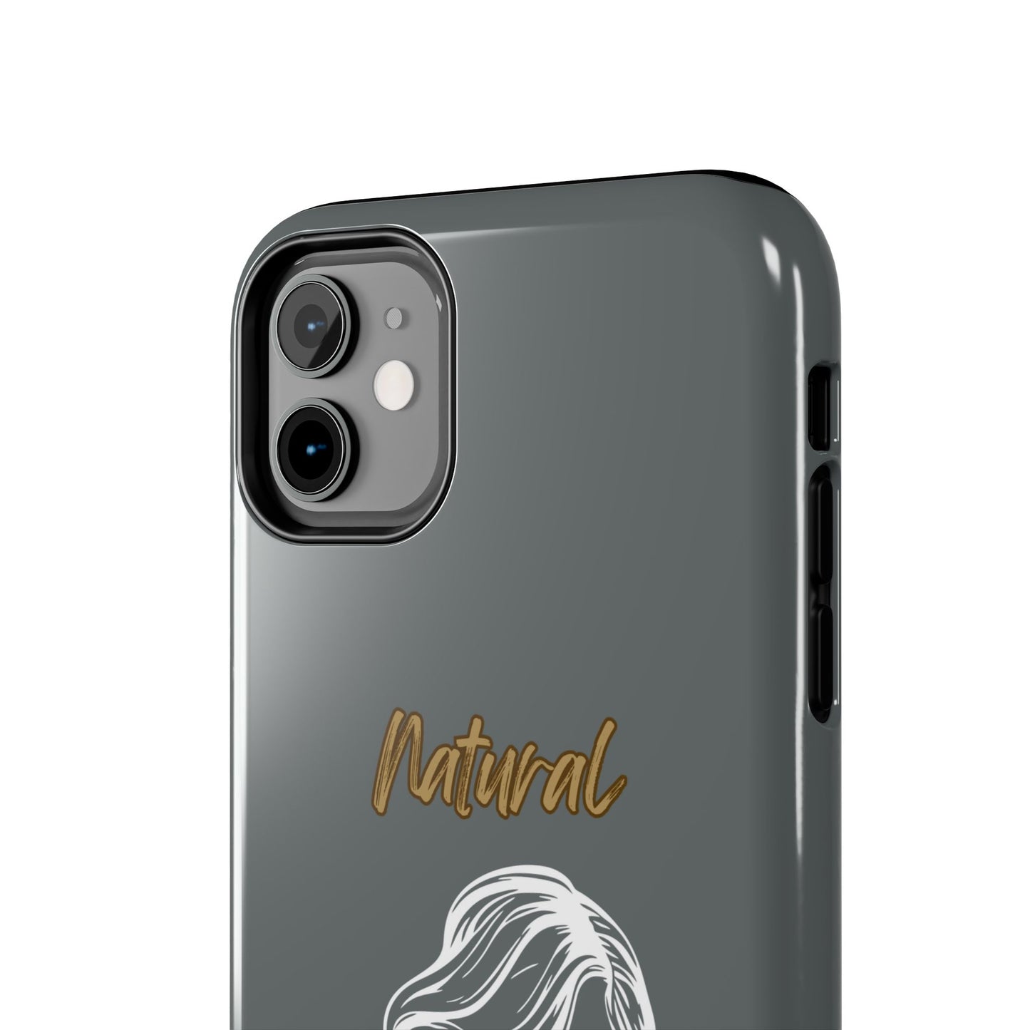 Natural Woman Long Curl (WL)Tough Phone Cases DARK GREY