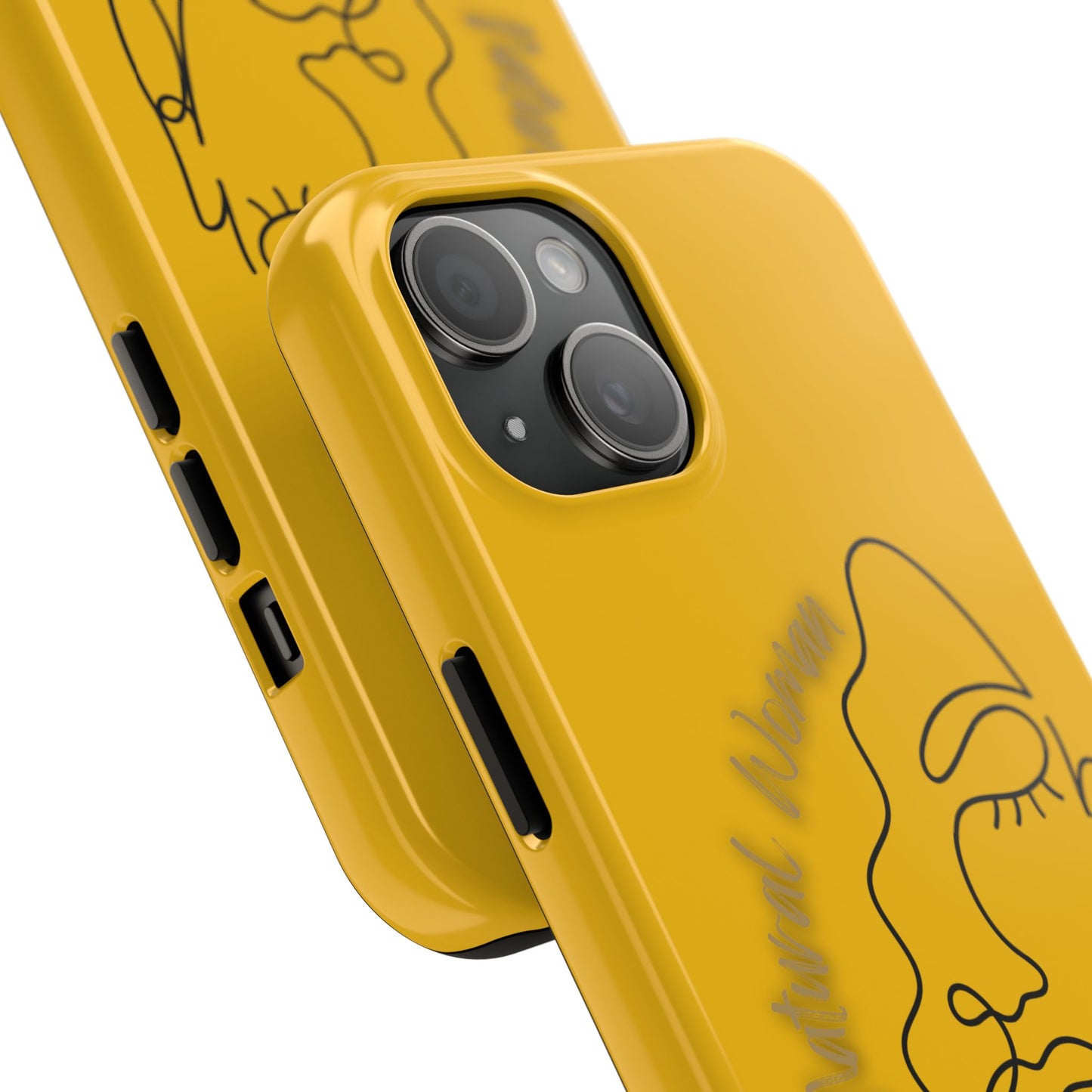 Natural Woman Half Face (BL)Tough Phone Case YELLOW