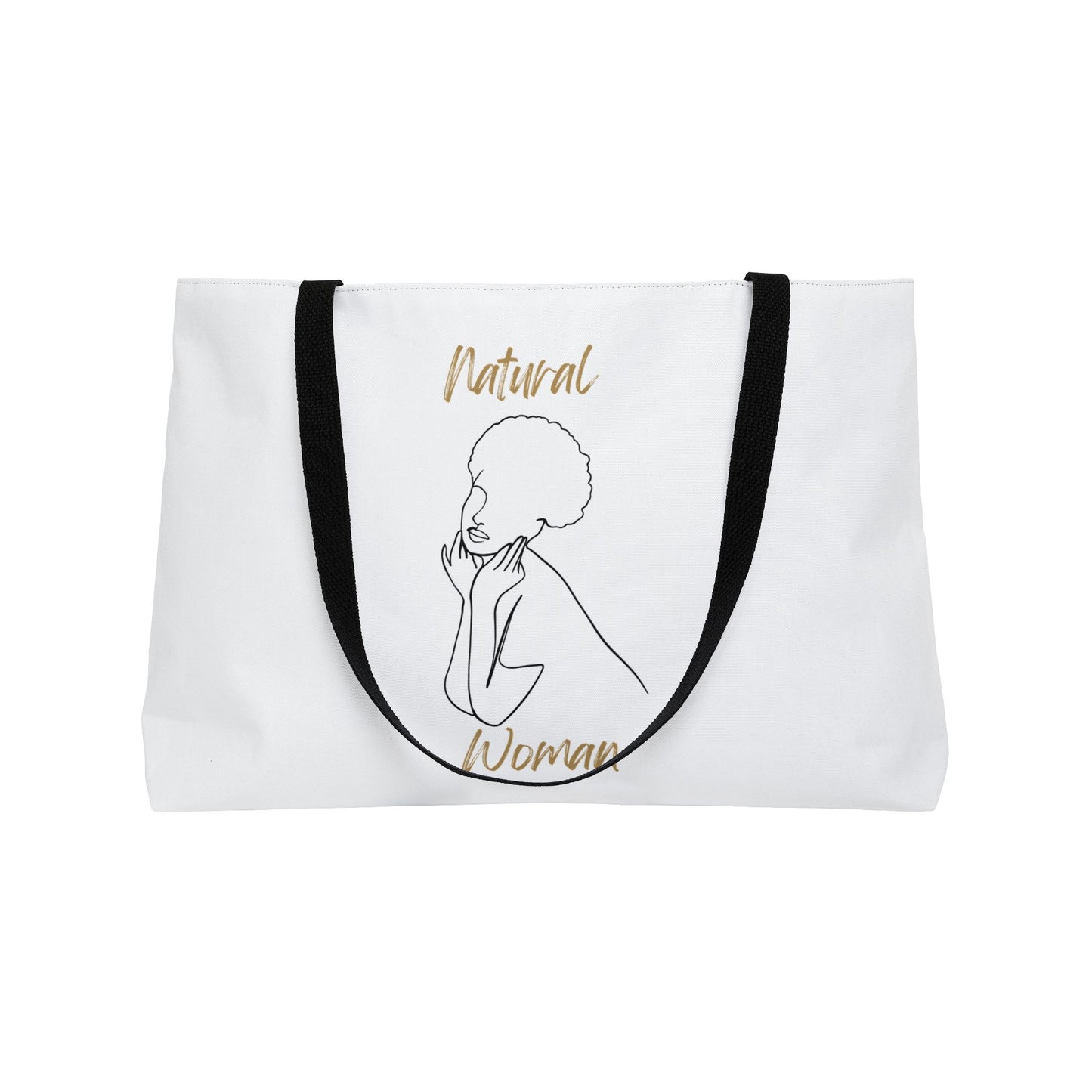 Natural Woman Cute Afro (BL) Weekender Tote Bag WHITE