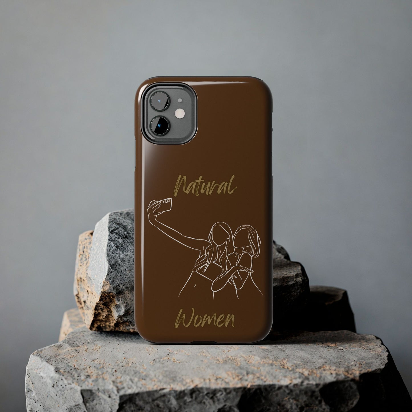 Natural Woman Friends Selfie (WL)Tough Phone Cases BROWN