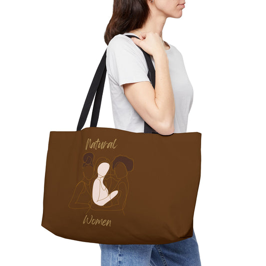Natural Women Friends (BL) Weekender Tote Bag BROWN