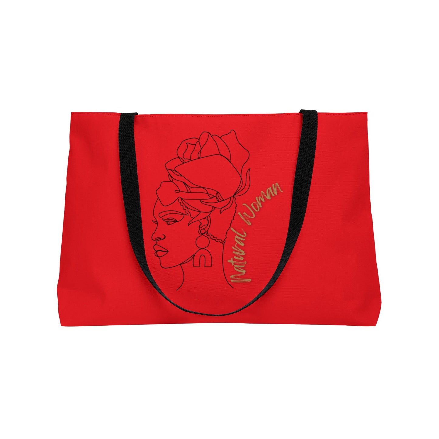 Natural Woman Flower Wrap (BL) Weekender Tote Bag RED