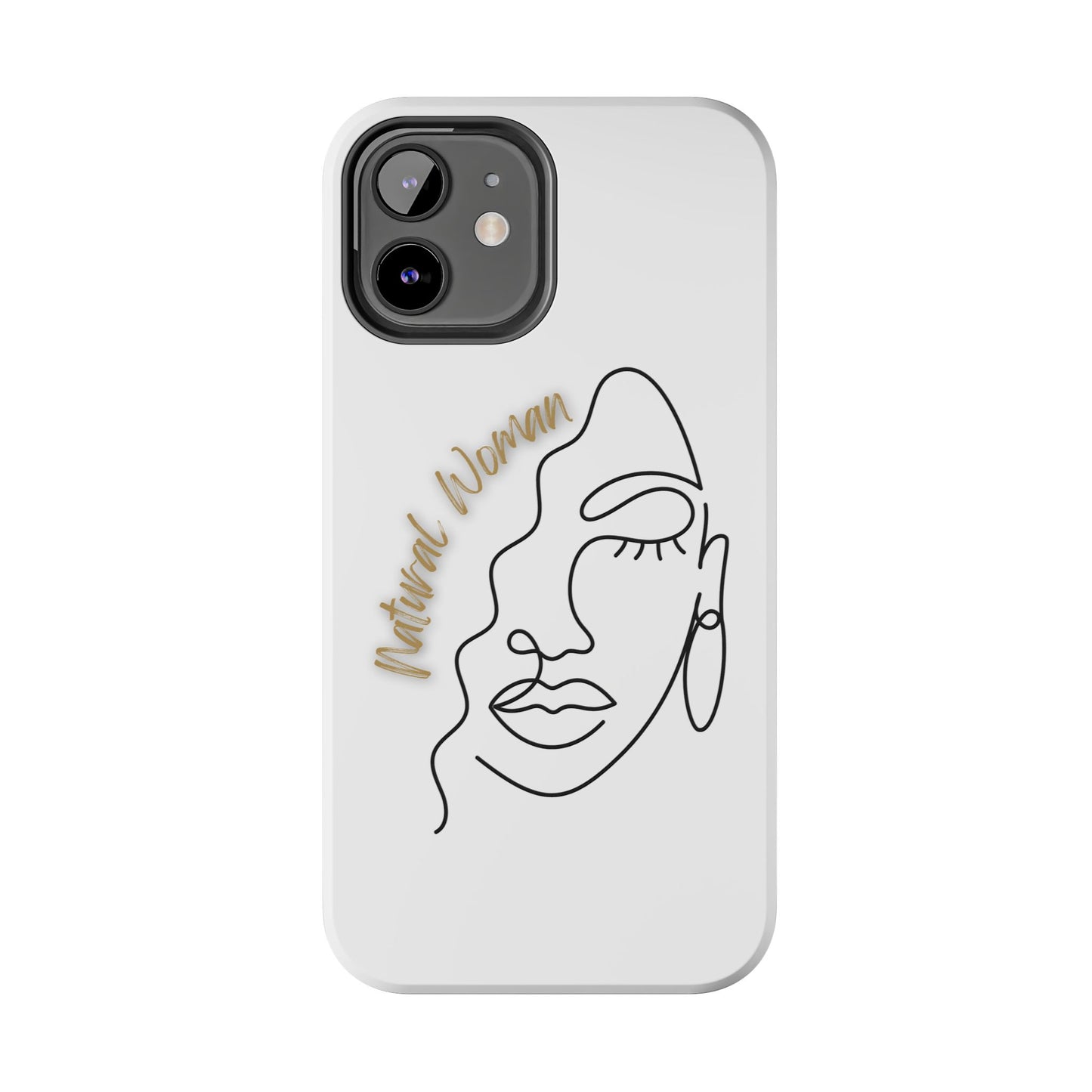 Natural Woman Half Face (BL)Tough Phone Case WHITE