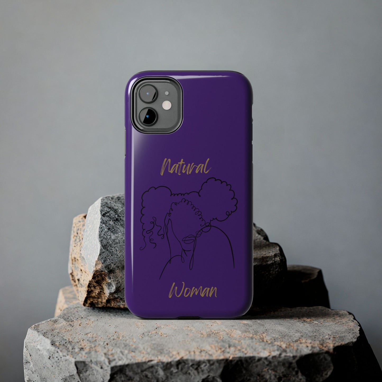Natural Woman Twin Puffs (BL)Tough Phone Cases PURPLE