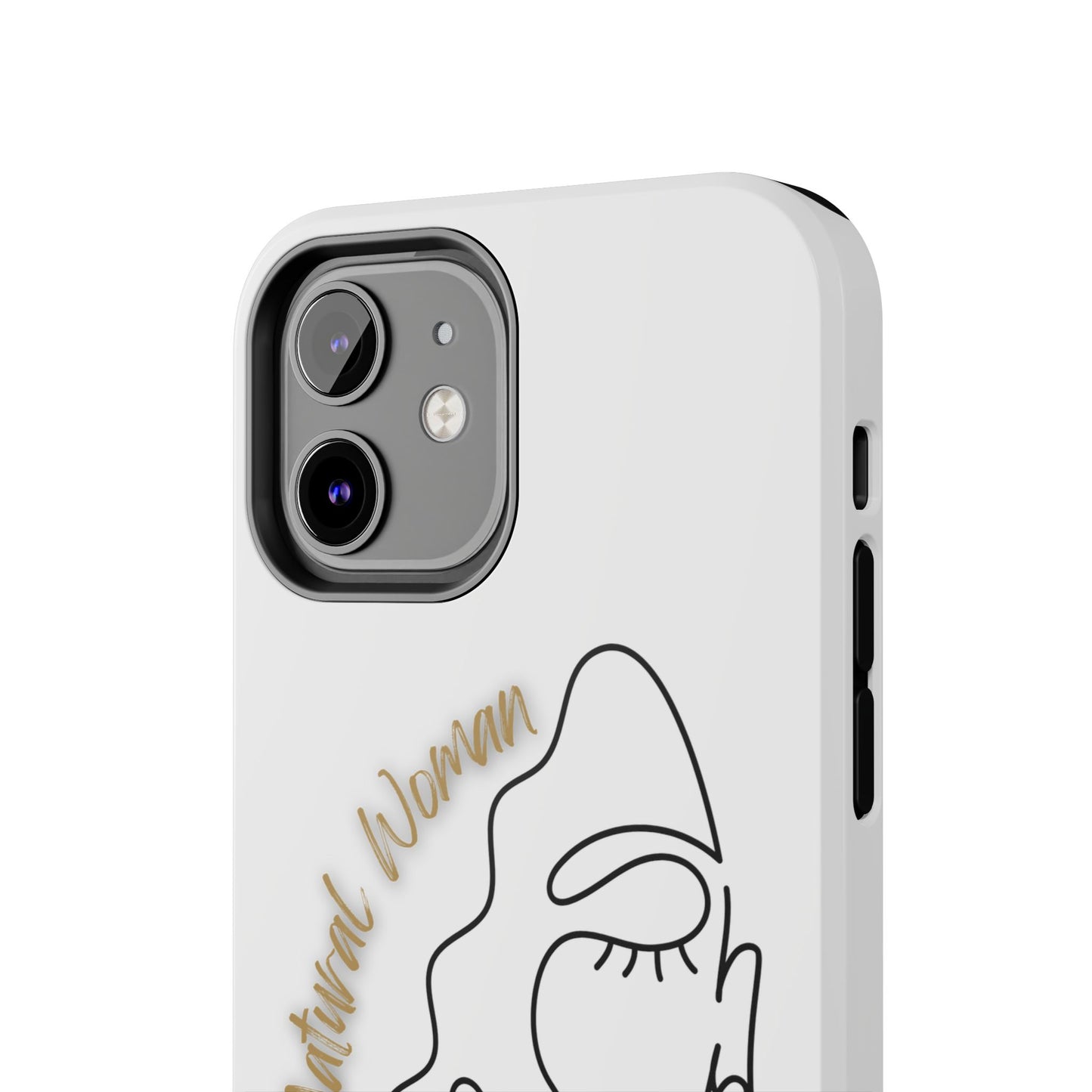 Natural Woman Half Face (BL)Tough Phone Case WHITE