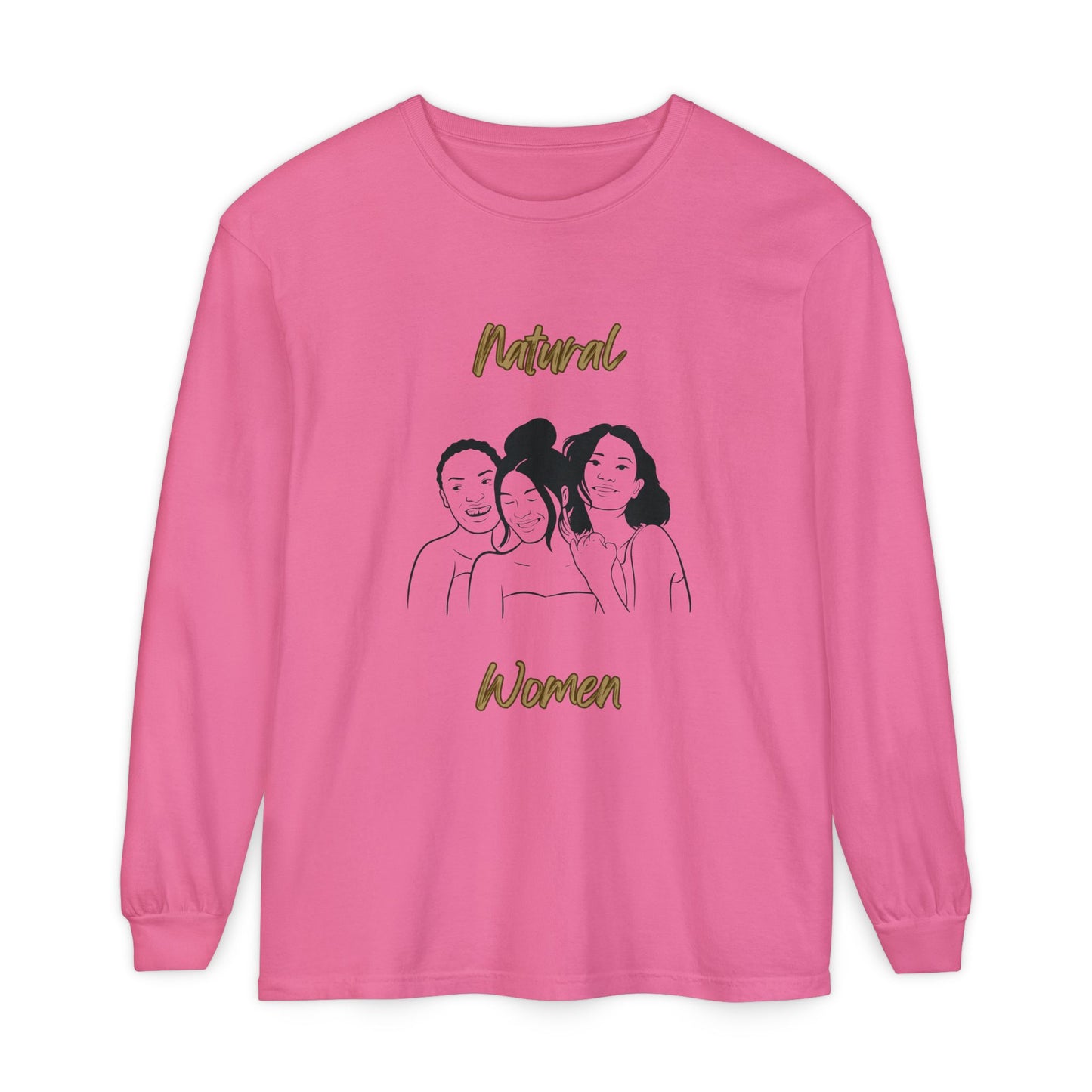Natural Woman Laughing Friends (BL) Long Sleeve T-Shirt