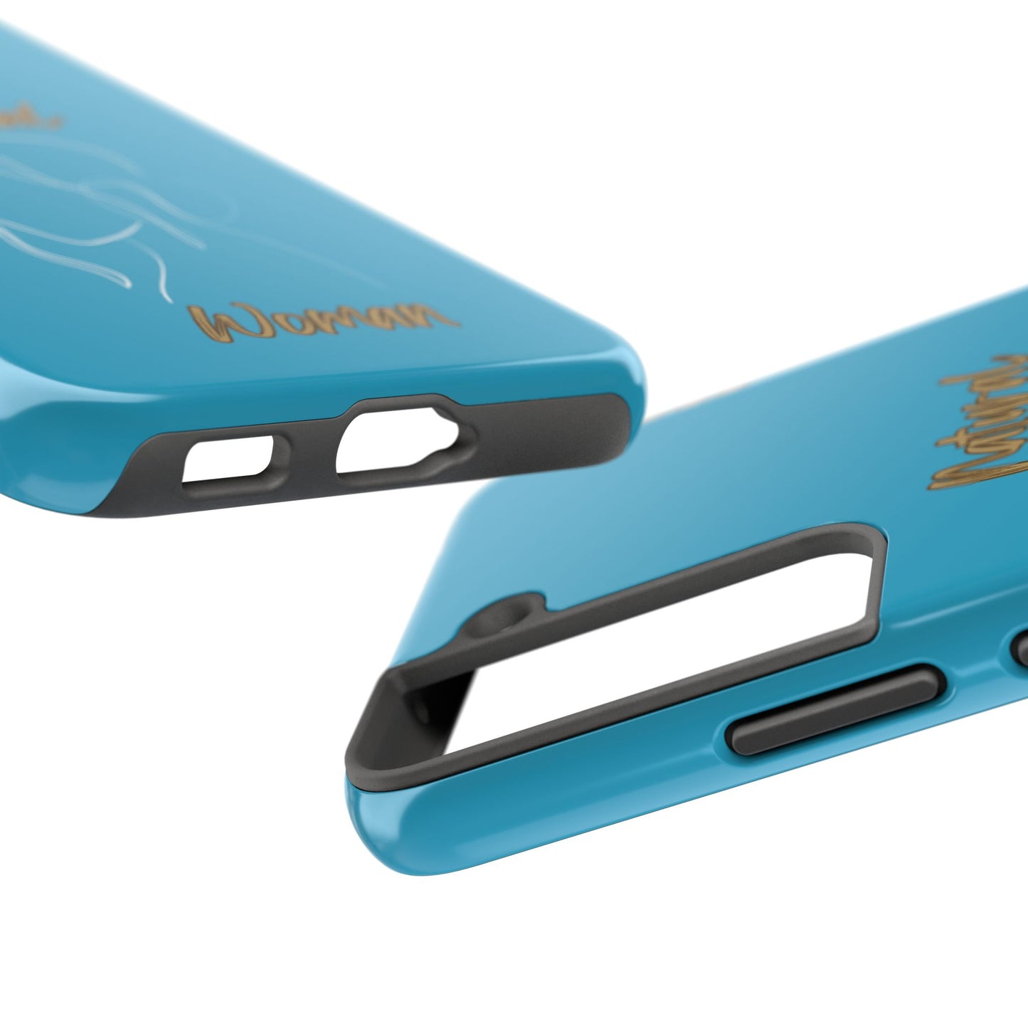 Natural Woman Hanging Hair (WL) Tough Phone Cases TURQUOISE