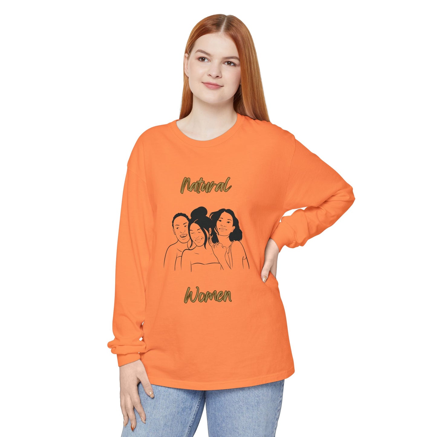 Natural Woman Laughing Friends (BL) Long Sleeve T-Shirt