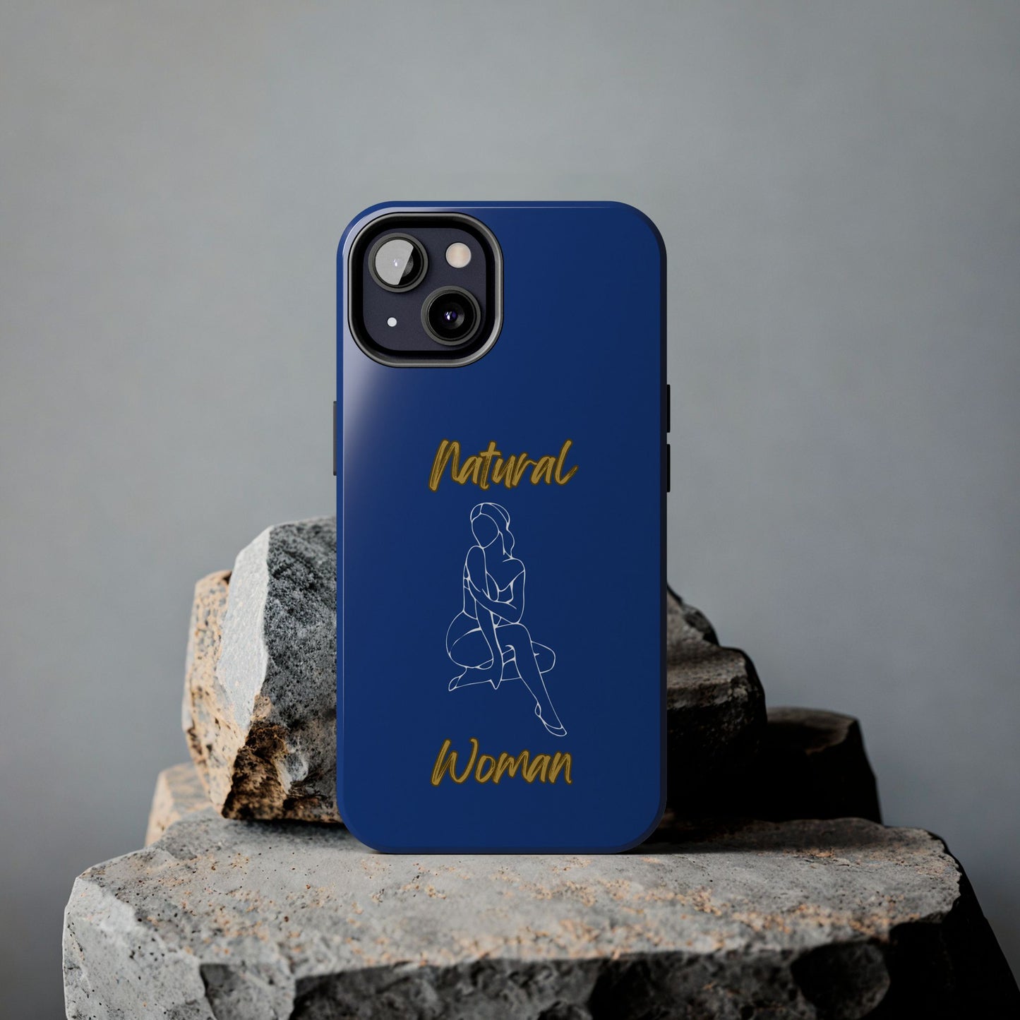 Natural Woman Shoulder Action (WL)Tough Phone Cases DARK BLUE