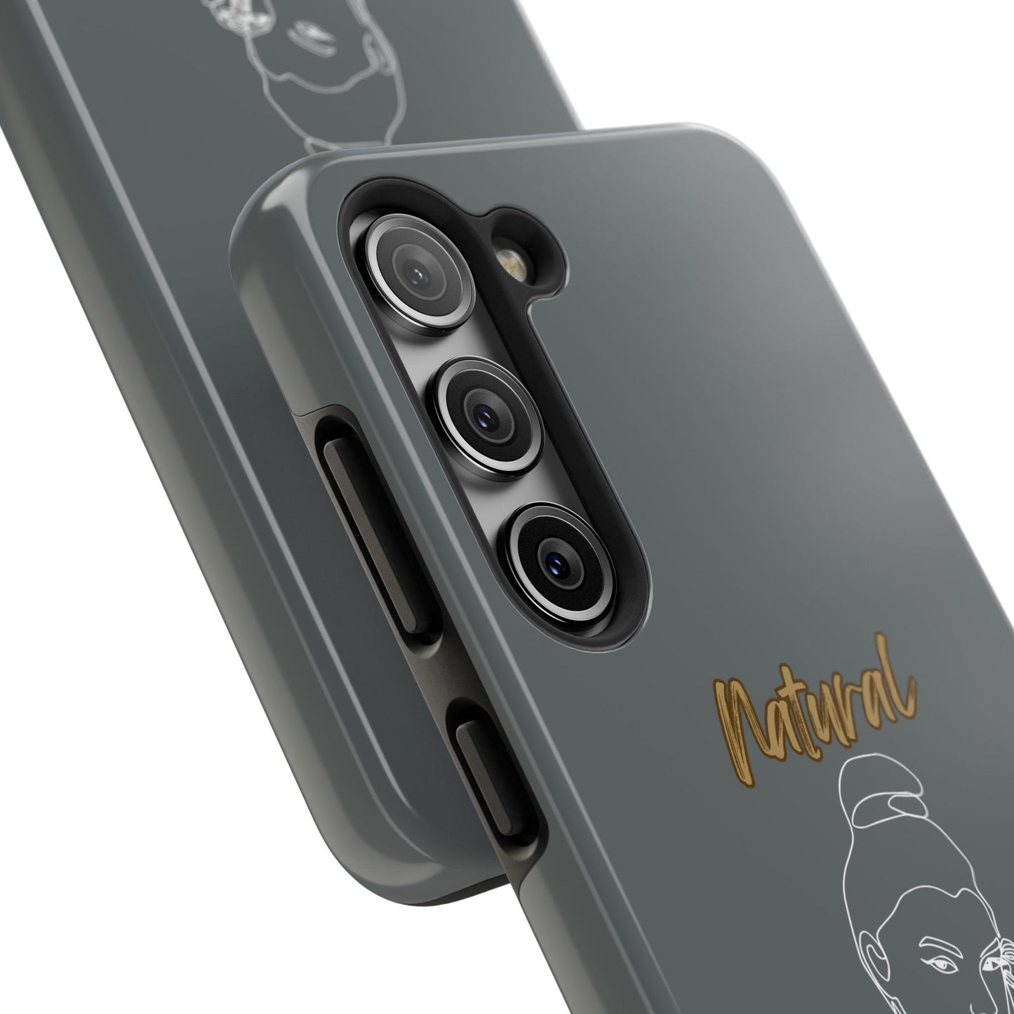 Natural Woman Sassy Bun (WL) Tough Phone Cases DARK GREY