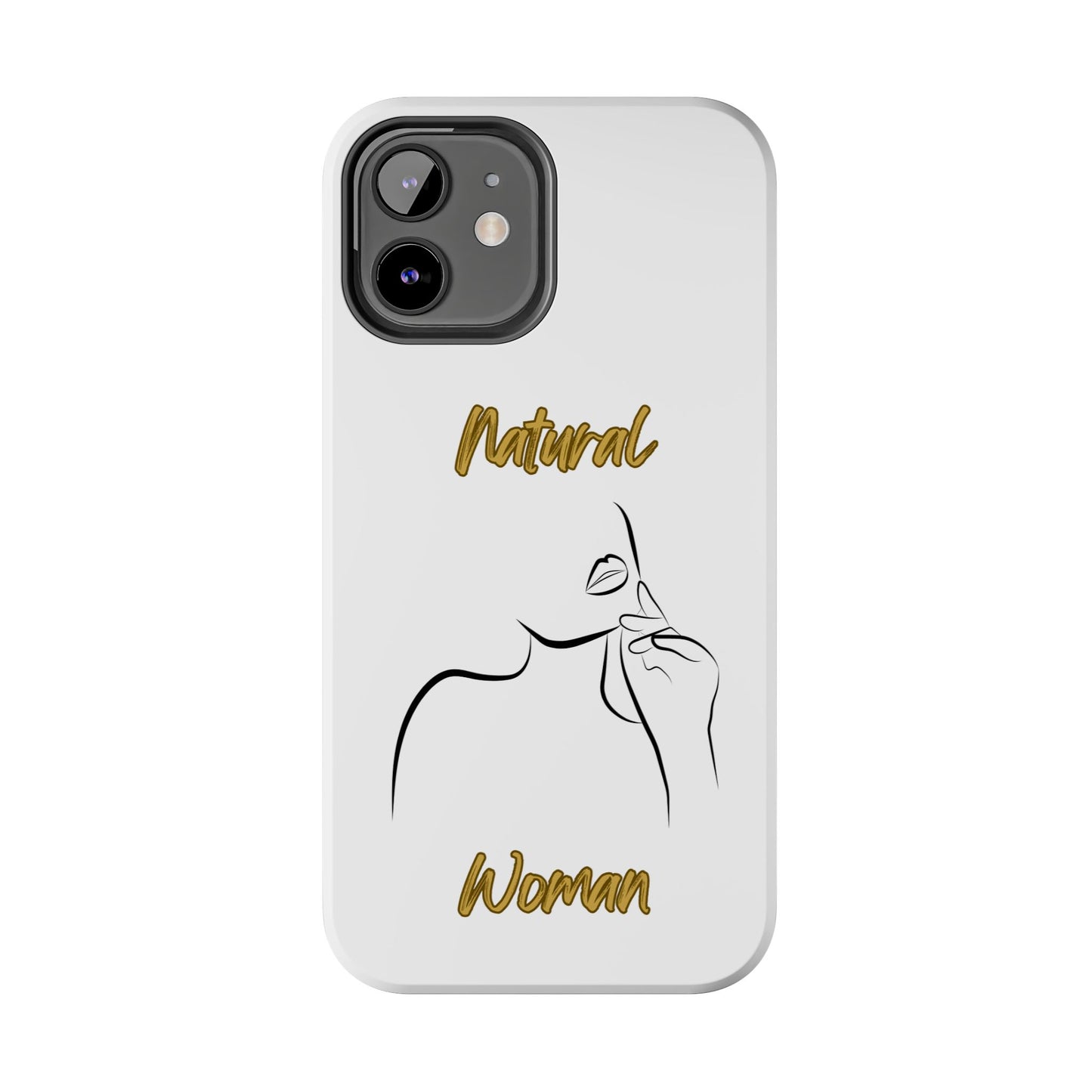 Natural Woman Chin Up (BL)Tough Phone Cases WHITE