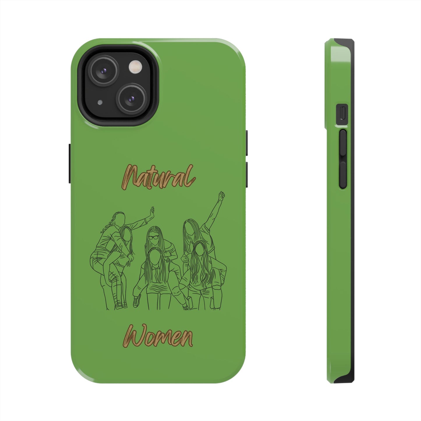 Natural Woman Piggy Back (BL)Tough Phone Cases GREEN