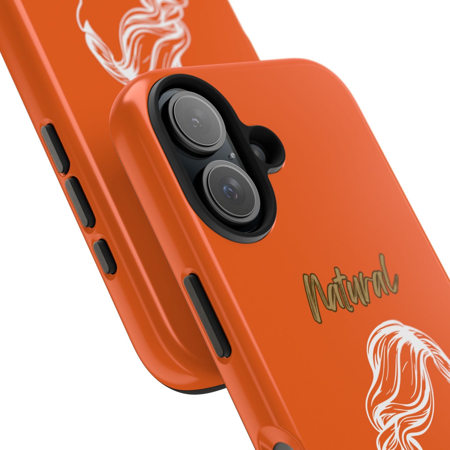 Natural Woman Long Curl (WL)Tough Phone Cases ORANGE