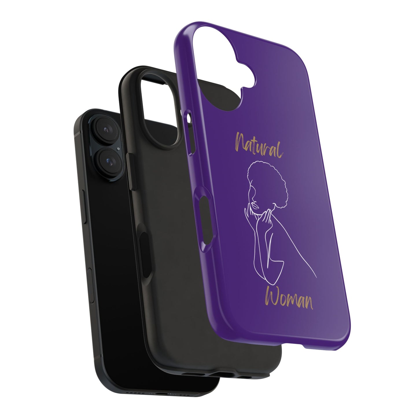 Natural Woman Cute Afro (WL)Tough Phone Cases PURPLE