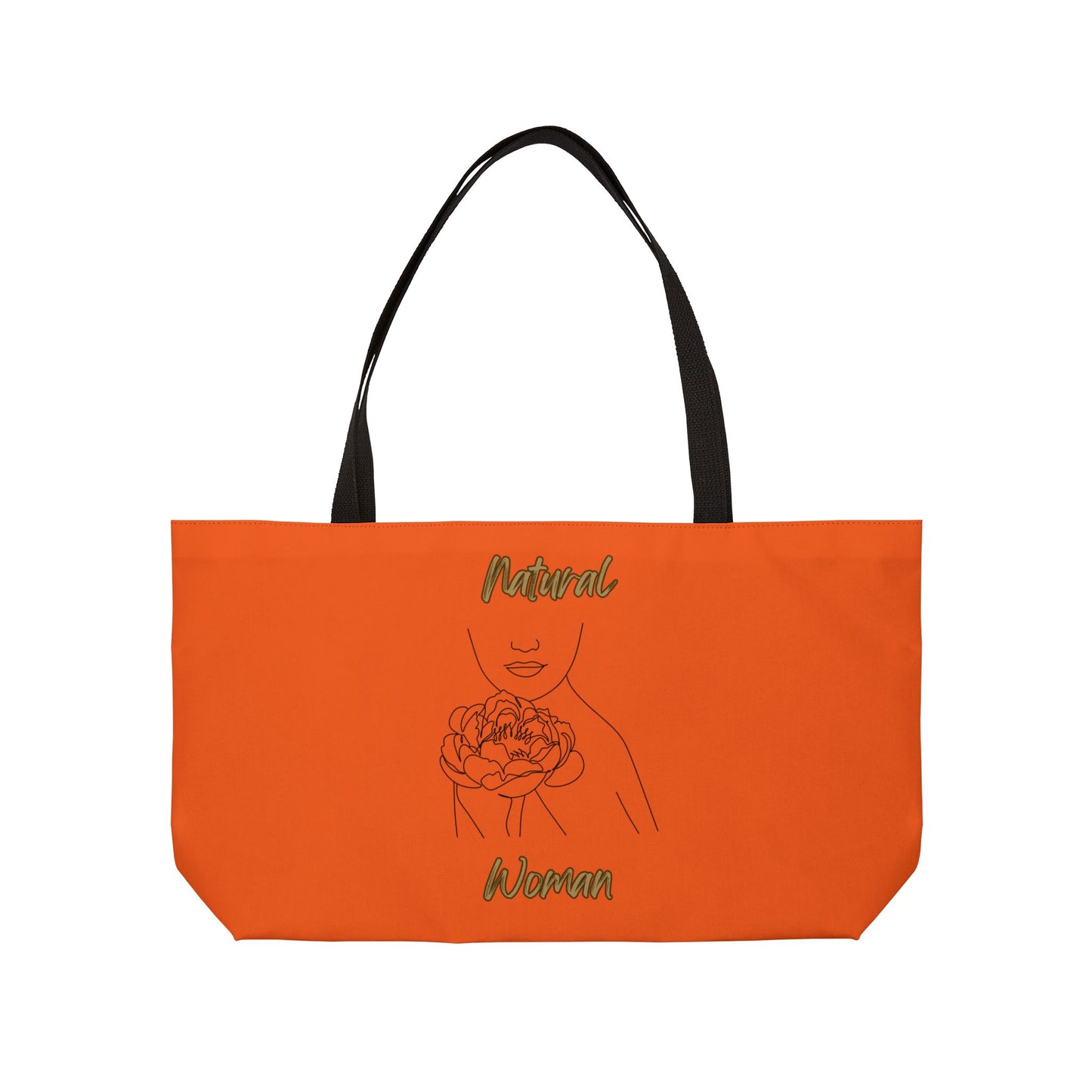 Natural Woman Kissed Flower (BL) Weekender Tote Bag ORANGE