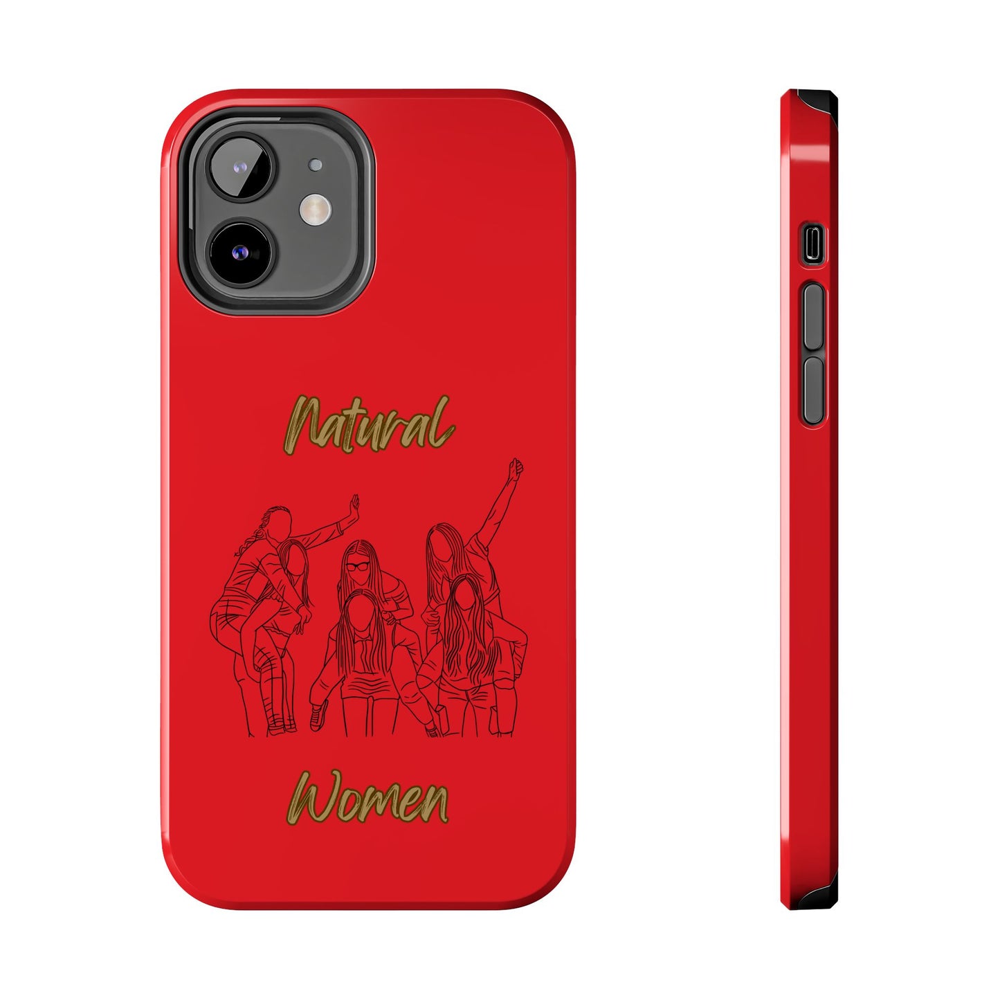 Natural Woman Piggy Back (BL)Tough Phone Cases RED