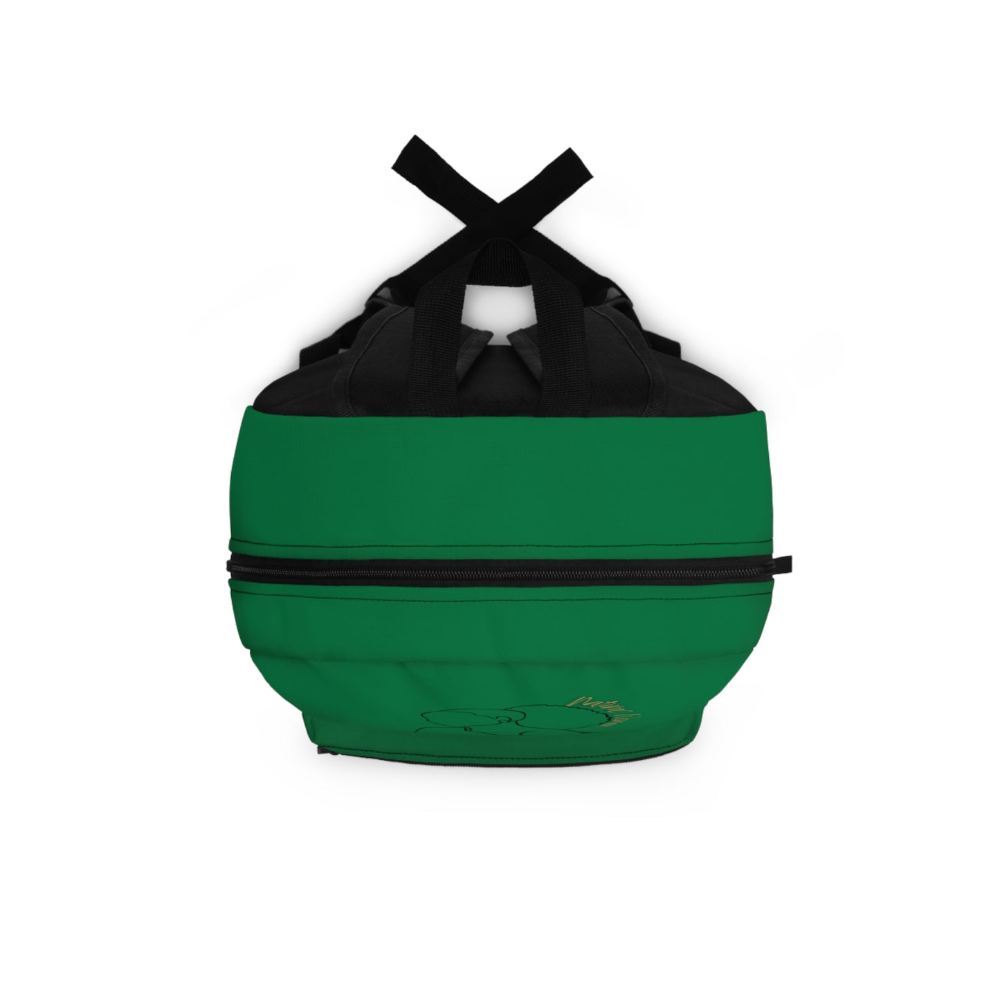 Natural Woman Behind Head Puff (BL) Backpack DARK GREEN