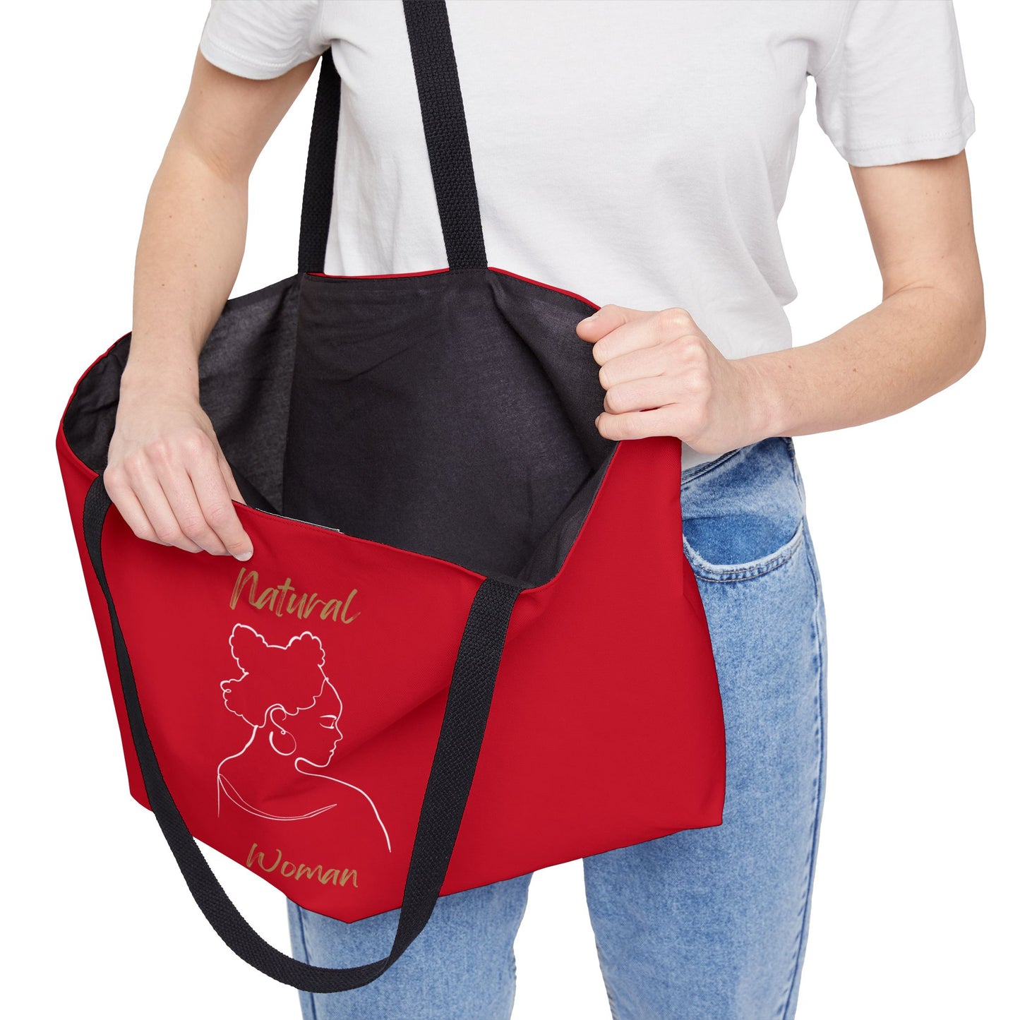 Natural Woman Twist (WL) Weekender Tote Bag DARK RED