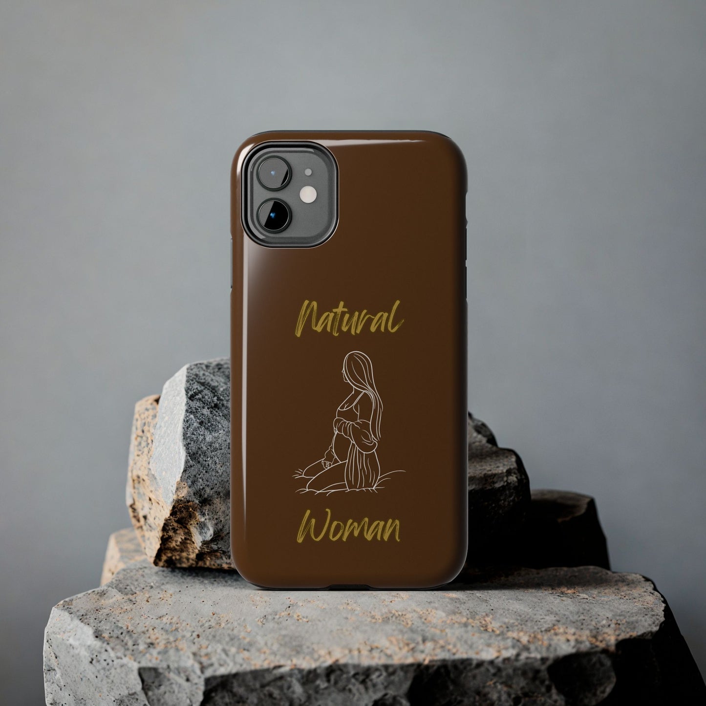 Natural Woman Expecting (WL)Tough Phone Cases BROWN