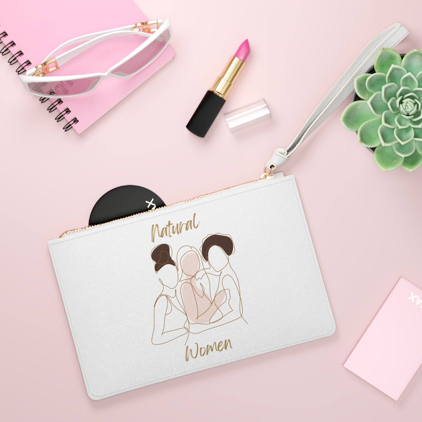 Natural Women Friends Clutch Bag WHITE